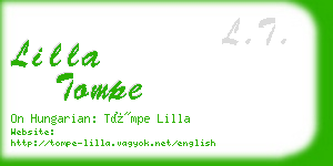 lilla tompe business card